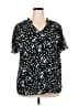 Dokotoo 100% Polyester Stars Black Short Sleeve Blouse Size 2XL - photo 1
