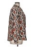 C established 1946 100% Polyester Animal Print Brown Long Sleeve Blouse Size XL - photo 4