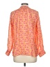 Bella 100% Viscose Orange Long Sleeve Blouse Size M - photo 2