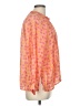 Bella 100% Viscose Orange Long Sleeve Blouse Size M - photo 4