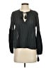Ulla Johnson 100% Cotton Black Teal Long Sleeve Blouse Size 0 - photo 1
