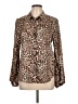 Donna Degnan 100% Polyester Animal Print Brown Long Sleeve Blouse Size 10 - photo 1