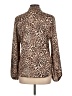 Donna Degnan 100% Polyester Animal Print Brown Long Sleeve Blouse Size 10 - photo 2