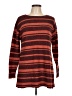 Ann Taylor LOFT Outlet Stripes Burgundy Pullover Sweater Size L - photo 1