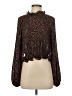C/MEO Collective 100% Polyester Brown Long Sleeve Blouse Size 4 - photo 1