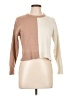 Poof! Color Block Tan Pullover Sweater Size L - photo 1