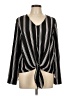Charming Charlie 100% Polyester Black Long Sleeve Blouse Size L - photo 1
