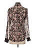 Express Outlet 100% Polyester Floral Pink Long Sleeve Blouse Size S - photo 2