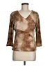 Only Nine Brown Tan 3/4 Sleeve Blouse Size L (estimated) - photo 1