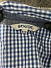 BIENZOE 100% Cotton Checkered-gingham Blue Long Sleeve Button-Down Shirt Size 11 - 12 - photo 3