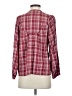 Madewell 100% Viscose Plaid Red Burgundy Long Sleeve Blouse Size XXS - photo 2