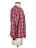 Madewell 100% Viscose Plaid Red Burgundy Long Sleeve Blouse Size XXS - photo 4