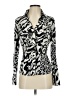 Cache Animal Print Black Long Sleeve Blouse Size S - photo 1