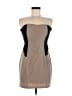 Forever 21 Color Block Tan Cocktail Dress Size M - photo 1
