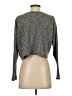 Topshop Metallic Gray Pullover Sweater Size 2 - photo 2