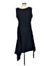 Drew 100% Polyester Solid Blue Casual Dress Size L - photo 2