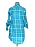 Billy T Plaid Blue 3/4 Sleeve Button-Down Shirt Size XL (estimated) - photo 2