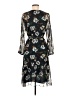 CAbi 100% Polyester Paisley Black Cocktail Dress Size M - photo 2
