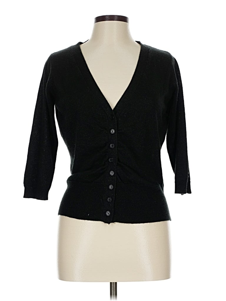 Pre-owned Ab Studio Cardigan Sweater In Black