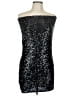 Aqua 100% Polyester Stars Silver Black Cocktail Dress Size L - photo 1