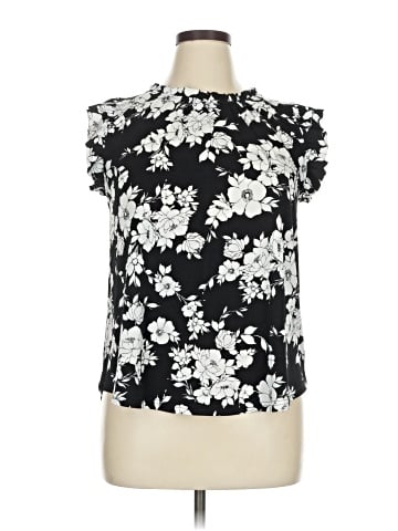 Flower & Feather Short Sleeve Blouse (view 1)