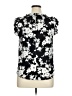 Flower & Feather Black Short Sleeve Blouse Size XL - photo 2