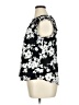 Flower & Feather Black Short Sleeve Blouse Size XL - photo 5