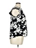 Flower & Feather Black Short Sleeve Blouse Size XL - photo 4