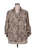 Maurices 100% Polyester Animal Print Tan 3/4 Sleeve Blouse Size XXL - photo 1