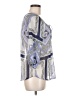 Everly 100% Polyester Silver 3/4 Sleeve Blouse Size S - photo 4