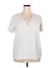 Laila Jayde Gray Short Sleeve Henley Size 2X - photo 1