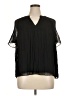 Sam & Jess 100% Polyester Black Short Sleeve Blouse Size XL - photo 1