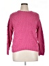 MNG Hearts Pink Pullover Sweater Size 1X - photo 1