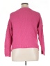 MNG Hearts Pink Pullover Sweater Size 1X - photo 2