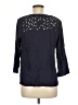 Under Skies 100% Rayon Blue 3/4 Sleeve Blouse Size M - photo 2