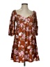 WAYF 100% Polyester Floral Brown Casual Dress Size XS - photo 1