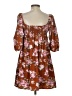 WAYF 100% Polyester Floral Brown Casual Dress Size XS - photo 2