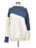 Unbranded 100% Acrylic Color Block Blue Pullover Sweater Size L - photo 1