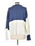 Unbranded 100% Acrylic Color Block Blue Pullover Sweater Size L - photo 2
