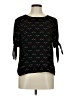 Lily White 100% Polyester Black 3/4 Sleeve Blouse Size M - photo 1