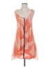 Volcom 100% Rayon Graphic Orange Cocktail Dress Size S - photo 1