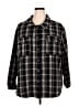 Hayden 100% Polyester Plaid Black Coat Size 2X - photo 1