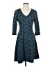 Taylor Argyle Teal Casual Dress Size 4 - photo 1