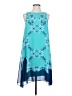 Max Studio 100% Polyester Graphic Blue Cocktail Dress Size XS - photo 1
