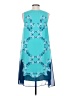 Max Studio 100% Polyester Graphic Blue Cocktail Dress Size XS - photo 2
