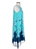 Max Studio 100% Polyester Graphic Blue Cocktail Dress Size XS - photo 4