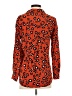Aqua 100% Rayon Animal Print Orange Long Sleeve Blouse Size XS - photo 1