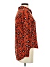 Aqua 100% Rayon Animal Print Orange Long Sleeve Blouse Size XS - photo 5