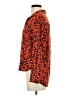 Aqua 100% Rayon Animal Print Orange Long Sleeve Blouse Size XS - photo 4