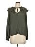 Current Air 100% Polyester Green Long Sleeve Blouse Size S - photo 1